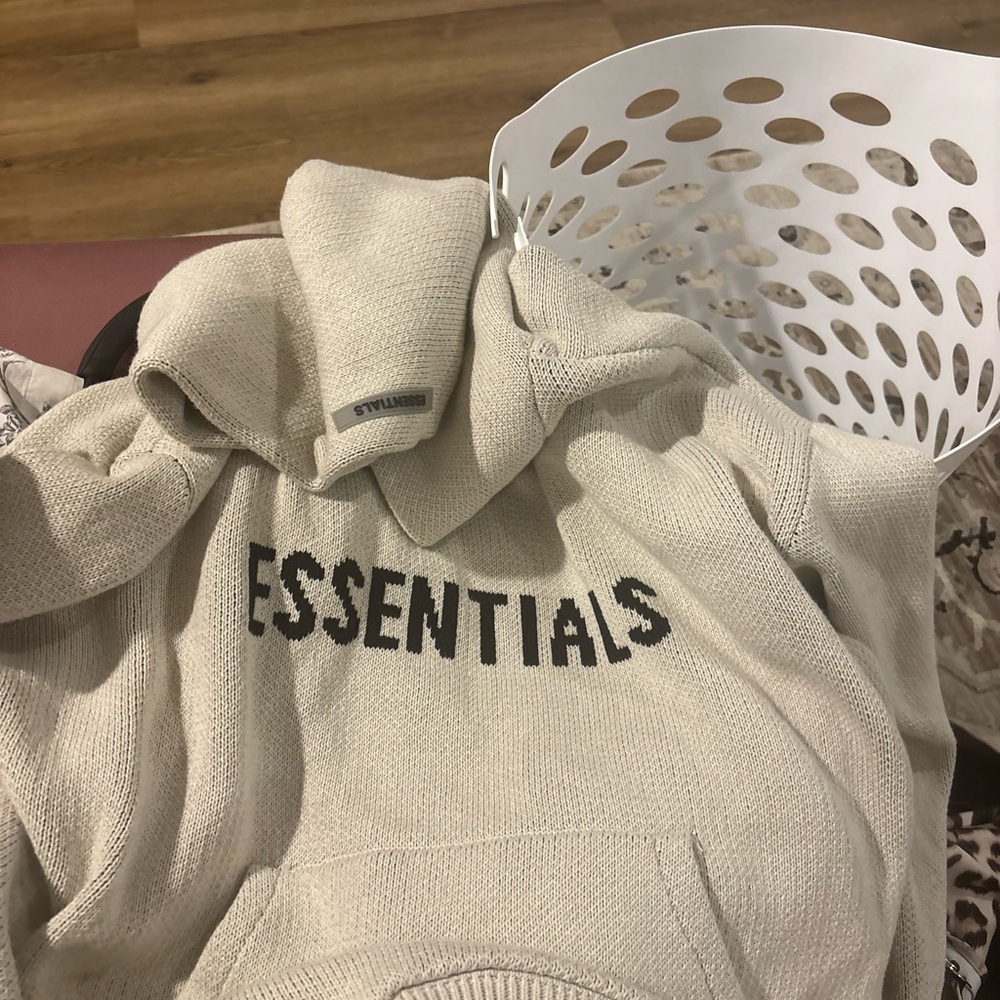 Fear of God Essentials Cream Hoodie